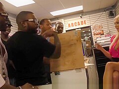 Ho fucks bbc in store