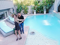 Beautiful Leah Gotti fucked outdoors