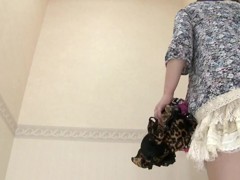 Lingerie changing room video with a fresh Asian girl