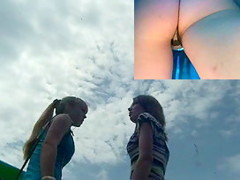 Hawt stair upskirt
