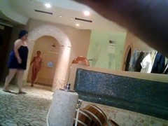 Sauna shower voyeur mixed naked