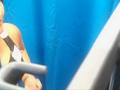 Sexy gap between thighs and cameltoe