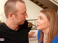 Natasha Nice Gets Interrupted By Her Stepson And Turns Solo Play Into Cock Riding
