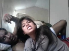 Sexy Latin Babe & Dark Co Worker On Webcam
