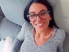 Danica Mori In Tanned Petite Girl With Glasses Deepthroats And Squirts For Her Boyfriend