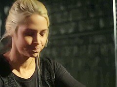 Kat licks large tits and erect nipples