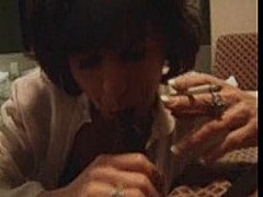 Wife smoking and blowing