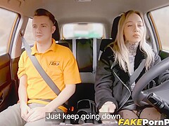 Rough Fucking In The Backseat During Our Driving Lesson With Hailey Queen And Queen Hailey