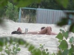Voyeur tapes 2 nudist couples having sex at the beach