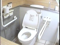 Real girls in bikinis come to this public toilet to piss