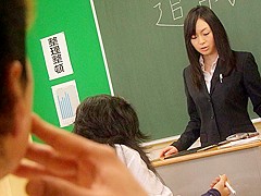 Nozomi Hazuki in Nozomi Hazuki is a smoking hot teacher every guy likes a lot - AviDolz