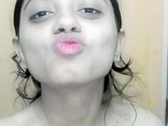 Desi Bhabhi Showing Boobs And Shaved Pussy Selfie