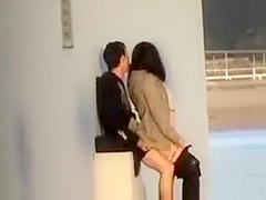 Tourist jerks off onto his pregnant girlfriend