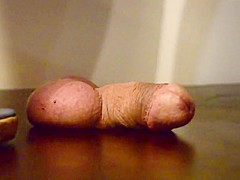 Close up ball and cock stomping