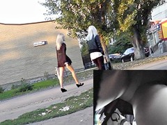 Astounding public transport upskirt