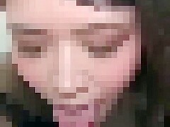 Personal shooting with a smartphone Fair-skinned cute tongue beauty's ball licking fellatio &rarr; after 
