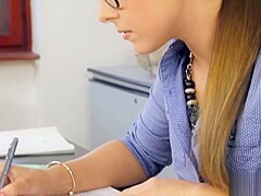 Lesbo college sluts playing with dildos in classroom