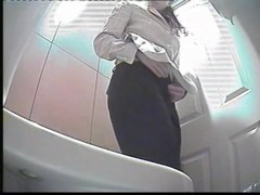 Babe with fresh booty pissed on toilet cam and fixed thong