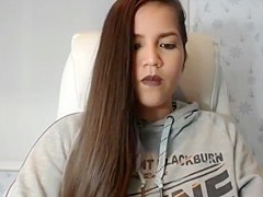 Cute Colombian Striptease and Hairplay  Long Hair  Hair