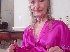 Step-Auntie Diane Catches You Masturbating, Offers to Help POV