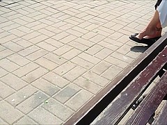 hot flats dangling by blonde lady