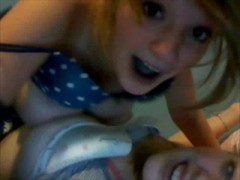 Two girl friends playing together
