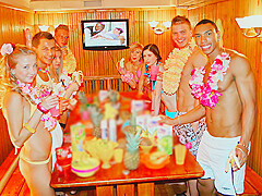 Theme sex party in Hawaiian style, part 2