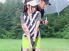 Smart Japanese Ladies Combine Their Hobbies - Golf And Fucking