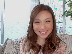 Brunette Japanese babe gets busy during an interview