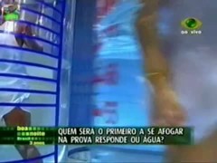 Gorgeous brunette model upskirt on tv