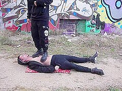 Teen Couple Trampling