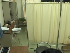 Jap in fishnets fingered during perverted medical exam