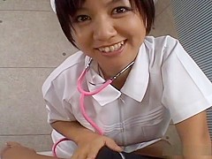 Nurse Meguru Kosaka gives sexy tits job