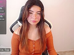 Natural big boobs super cute slim web brunette teen