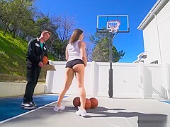 Big White Booty Teen Butt Fucked By Her Basketball Trainer