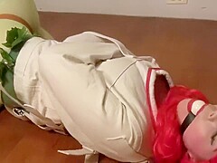 Ludella Hahn as Poison Ivy in a Posey straitjacket