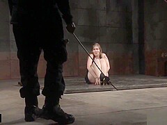 Caned curvy sub gets tiedup and whipped
