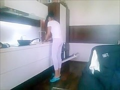 girl in tight pants masturbation public