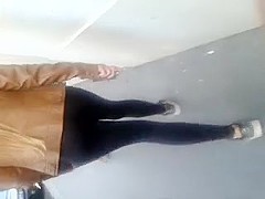 Teen in see thru leggin 1