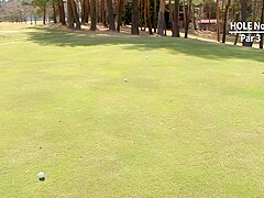 Golfing lessons in exchange for a couple of cumshots