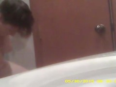 Long hidden cam of wife's belly and breasts Menorcan hotel