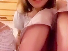Smartphone personal shooting Cute clumsy JD who gets panty shots at In*ta Live ★.9