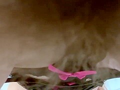 Hot wife Eva Nixon gets fluffed and finished while in black garter and heel