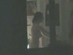 Real amateur neighbor window voyeur brunette