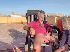 Cum In My Mouth - I Suck My Neighbors Cock On The Community Terrace - Amateur Wife, Hot Milf