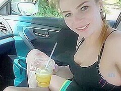 Sydney Cole - Sydney Sucks The Cum Out Of Your Cock Form The Passengers Seat