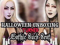 SARINAANDROBIN - Halloween Unboxing Turned Gothic Fuck Fest
