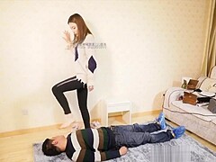 Chinese trampling and face kicking
