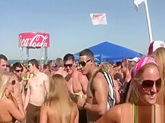 Drunk Teens at Public Boat and beach Party