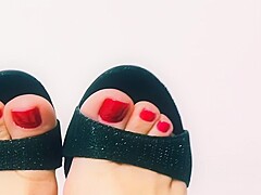 The Best Foot & Shoe Fetish by Real Amateur Teacher - POV, 4K, Lo Li Lo